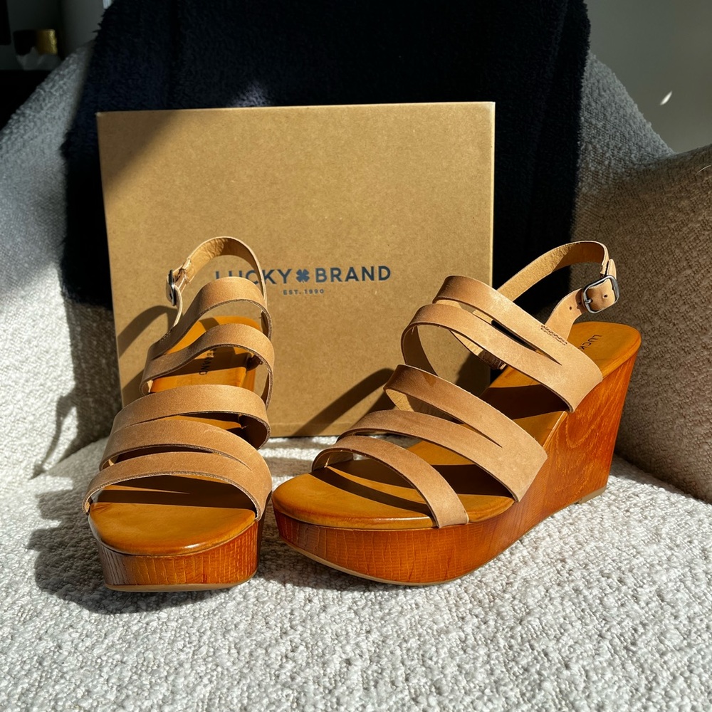 NEW Lucky Brand Marinaa Wedge Sandals~ Size 10